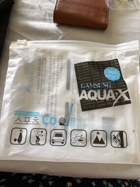 Aqua Black Cooling Arm Sleeve with White Logo